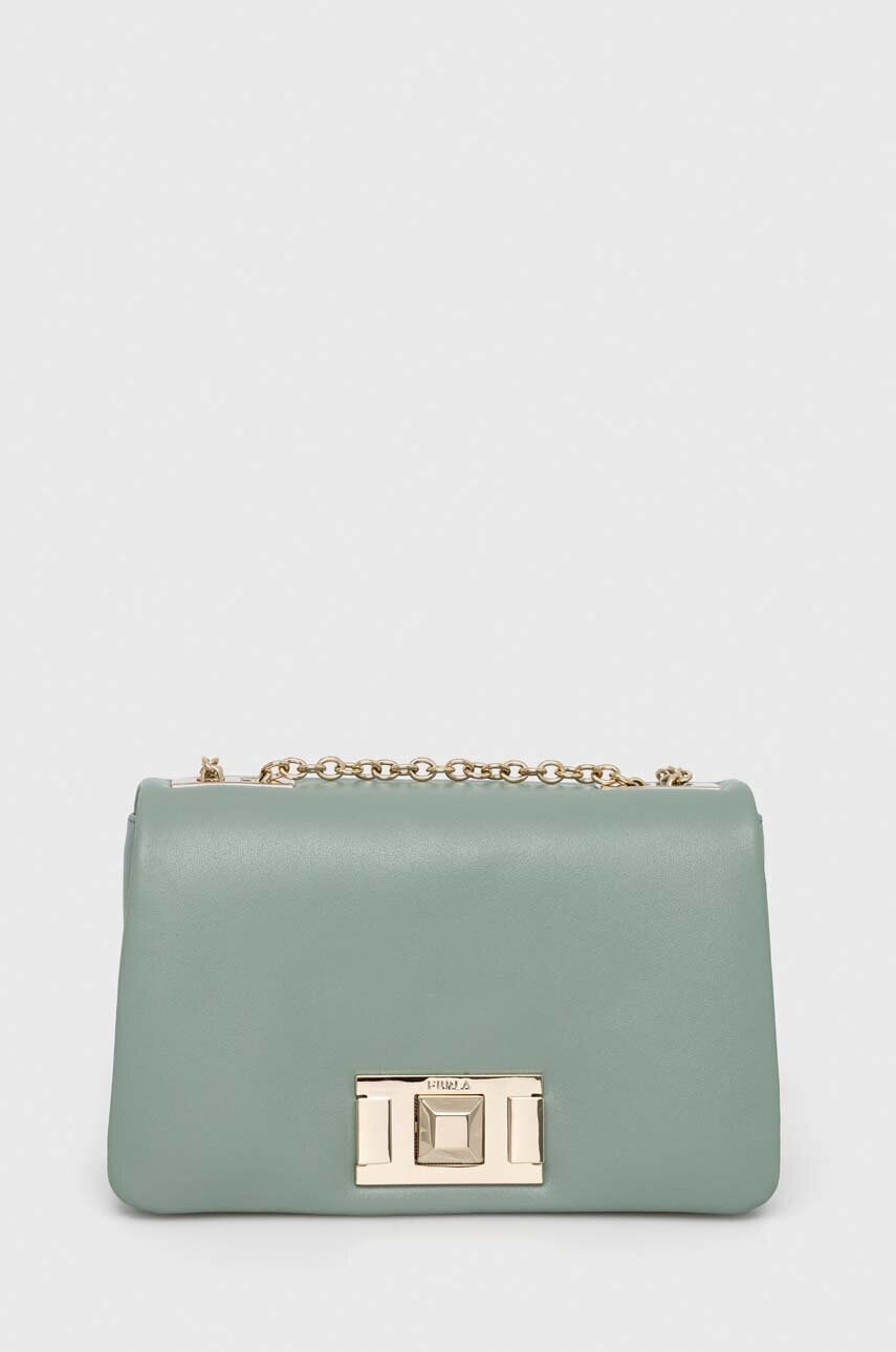 Furla Кожена чанта в зелено - Pepit.bg
