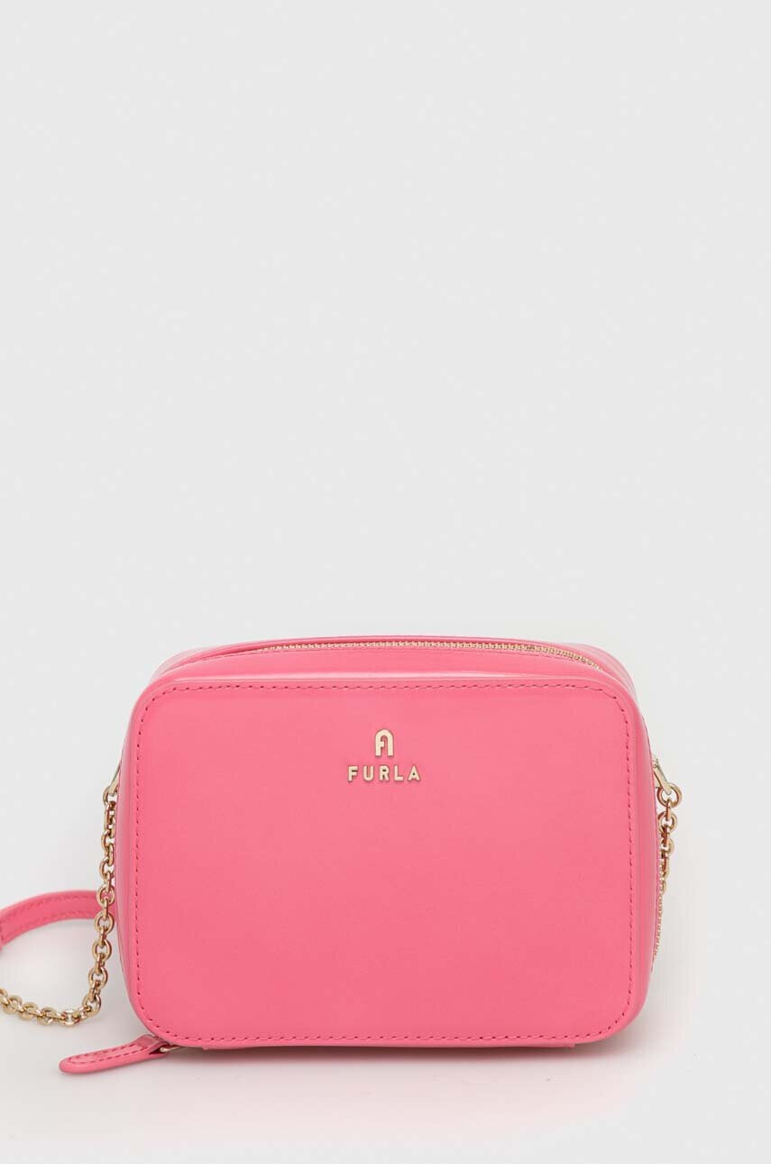 Furla Кожена чанта в лилаво - Pepit.bg