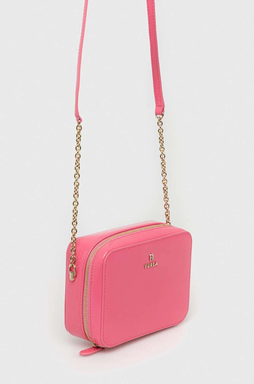 Furla Кожена чанта в лилаво - Pepit.bg