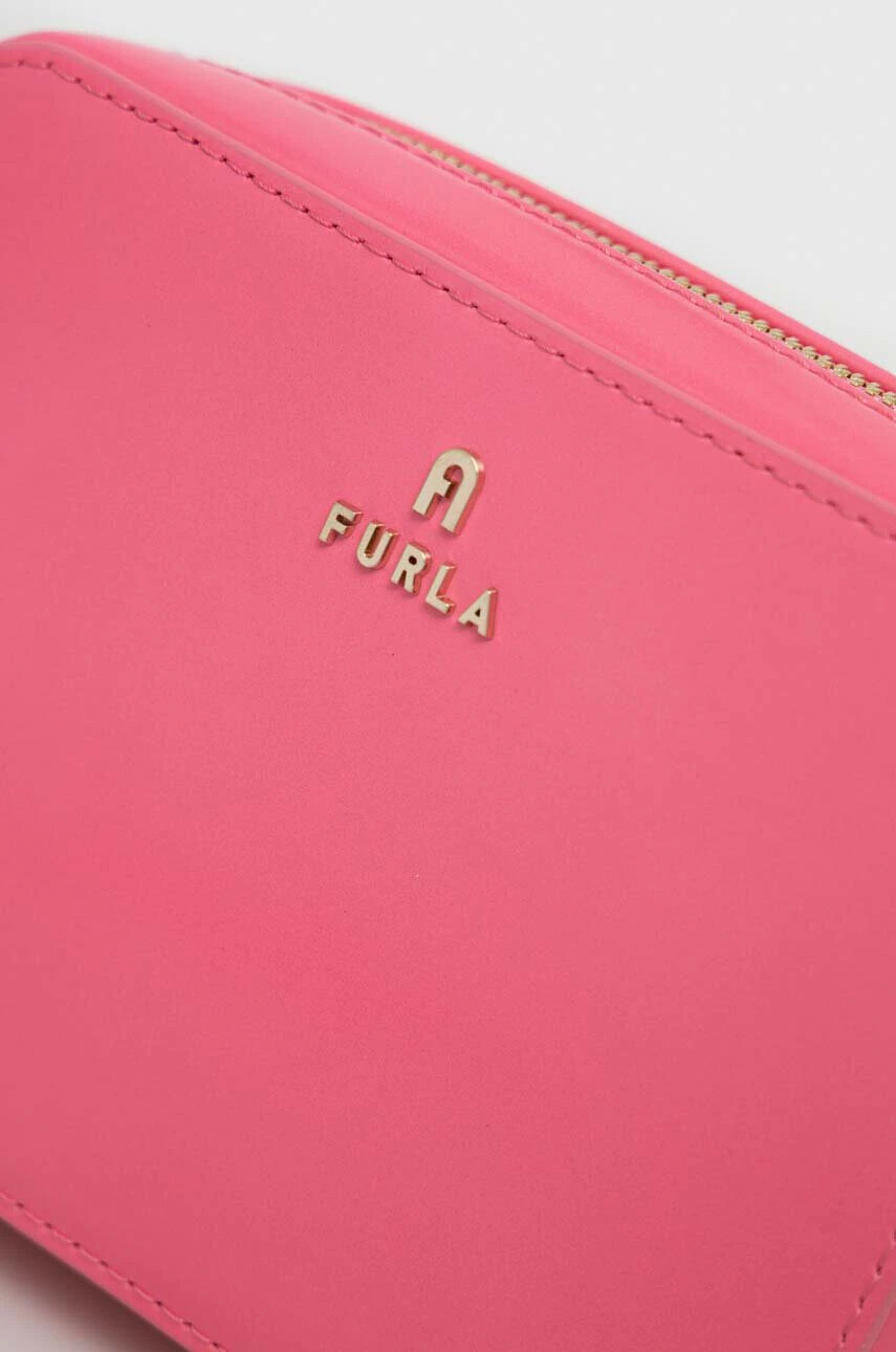 Furla Кожена чанта в лилаво - Pepit.bg