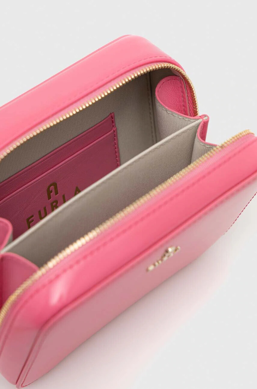 Furla Кожена чанта в лилаво - Pepit.bg