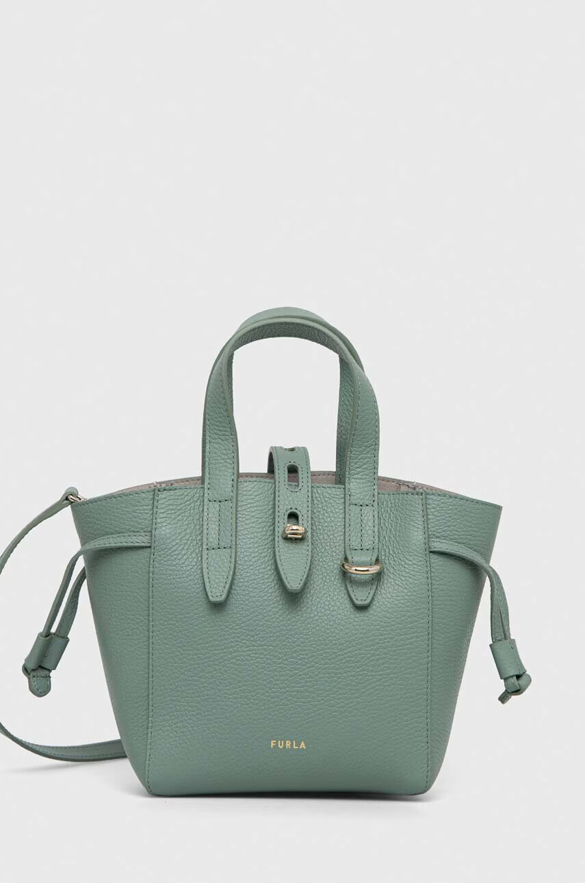 Furla Кожена чанта в зелено - Pepit.bg