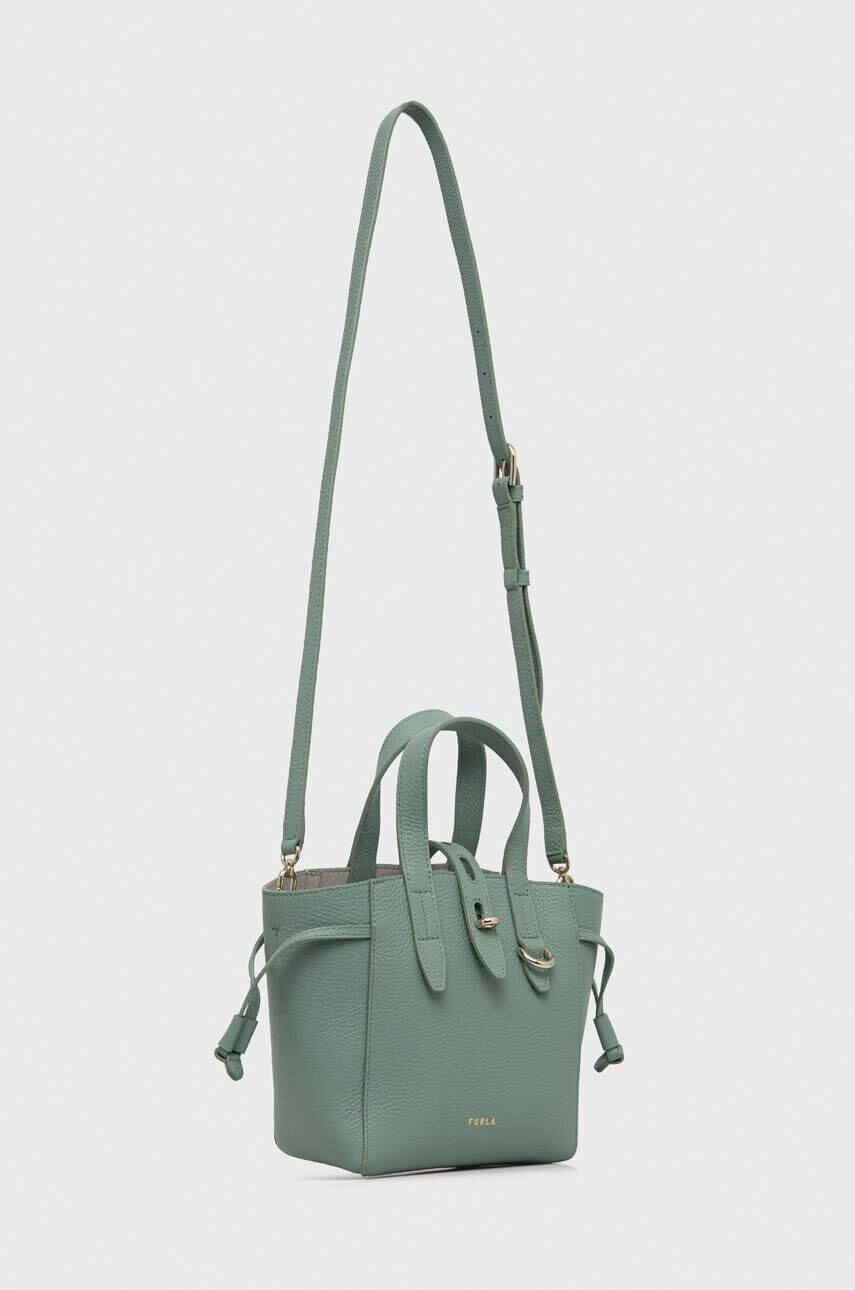 Furla Кожена чанта в зелено - Pepit.bg