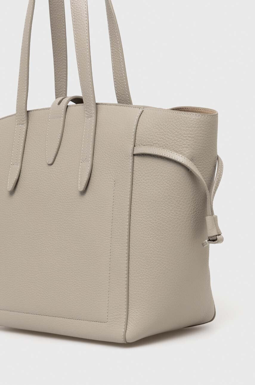 Furla Кожена чанта в сиво - Pepit.bg