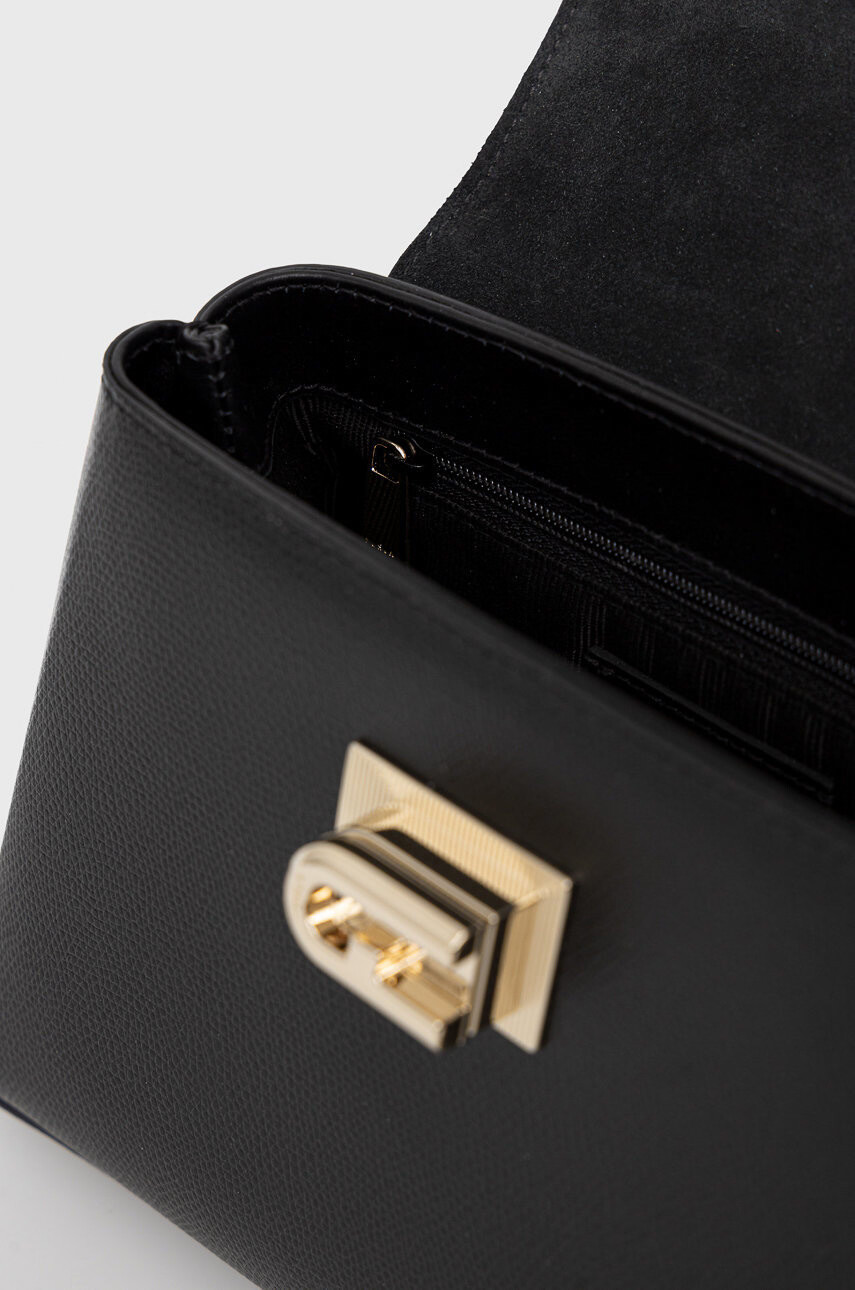 Furla Кожена чанта в черно - Pepit.bg