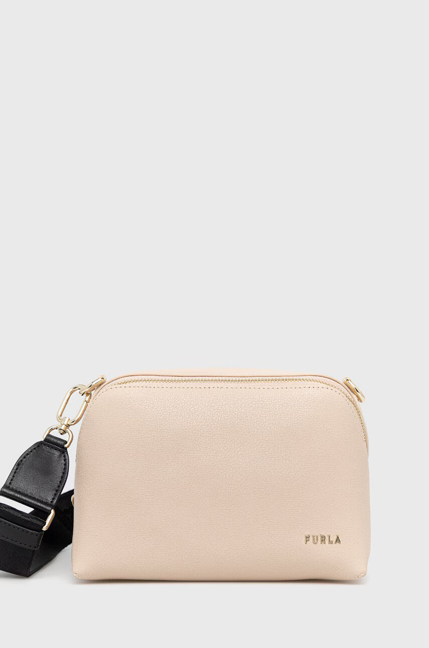 Furla Кожена чанта Amica S в розово - Pepit.bg