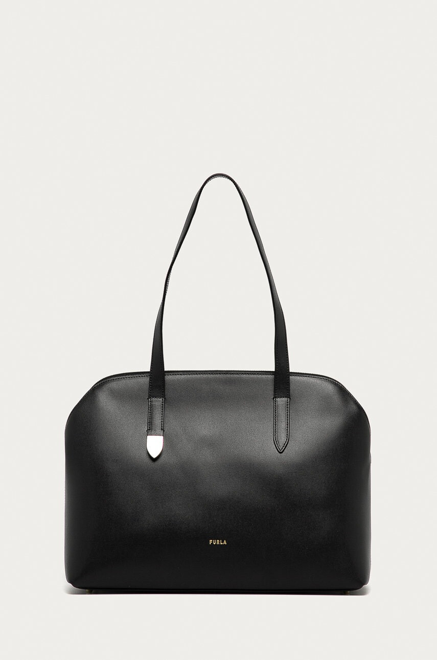Furla Кожена чанта Block - Pepit.bg