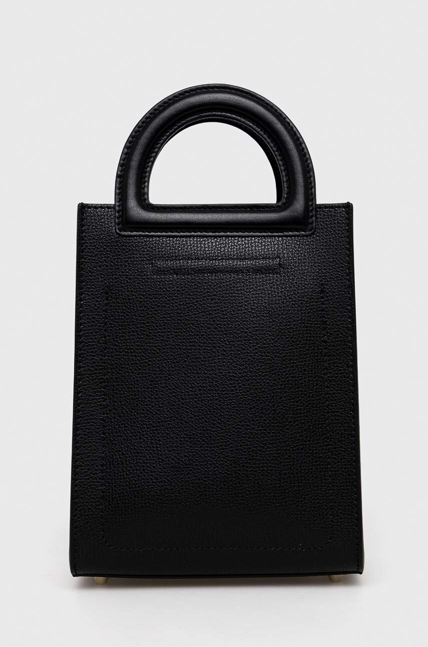 Furla Кожена чанта Dara в черно - Pepit.bg