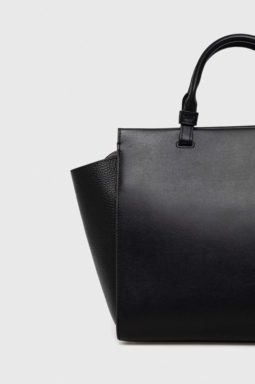 Furla Кожена чанта Emma в черно - Pepit.bg