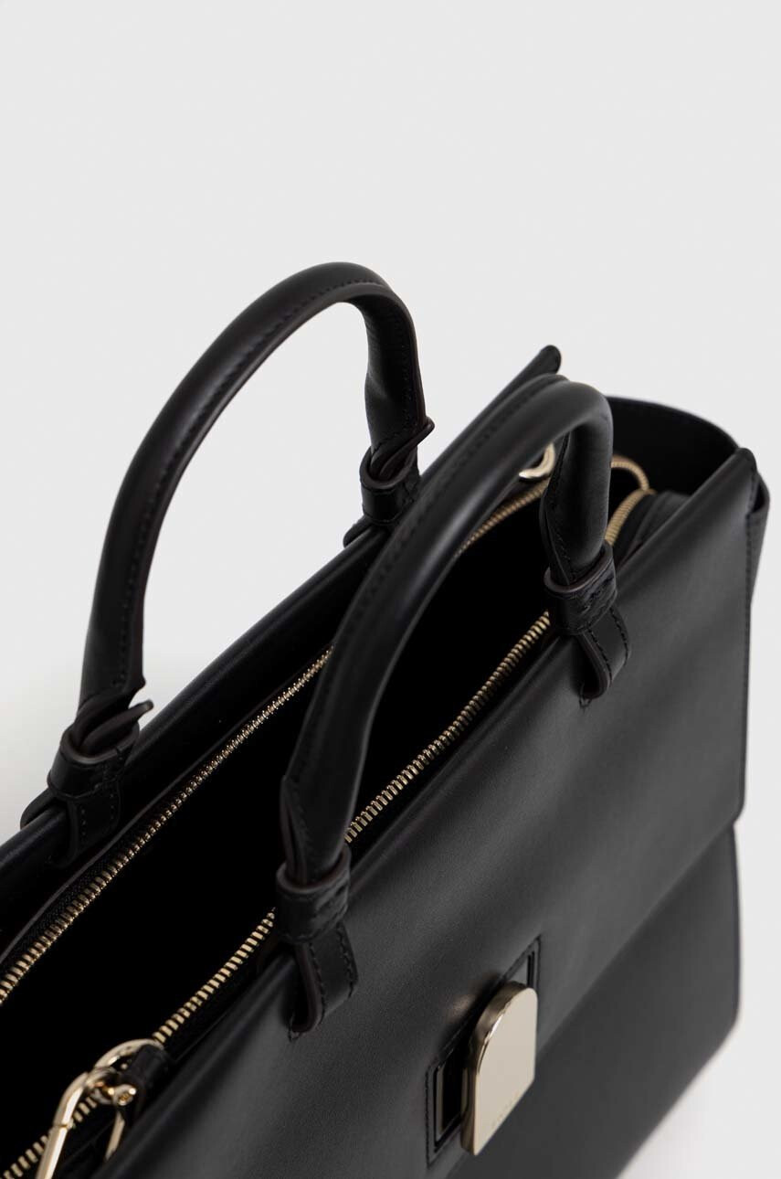 Furla Кожена чанта Emma в черно - Pepit.bg