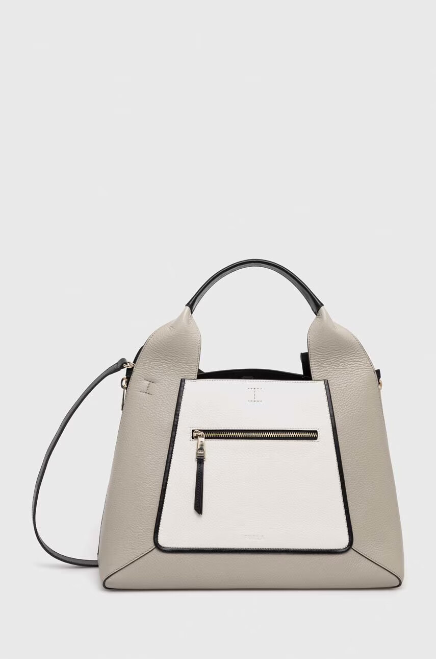 Furla Кожена чанта Gilda в оранжево - Pepit.bg
