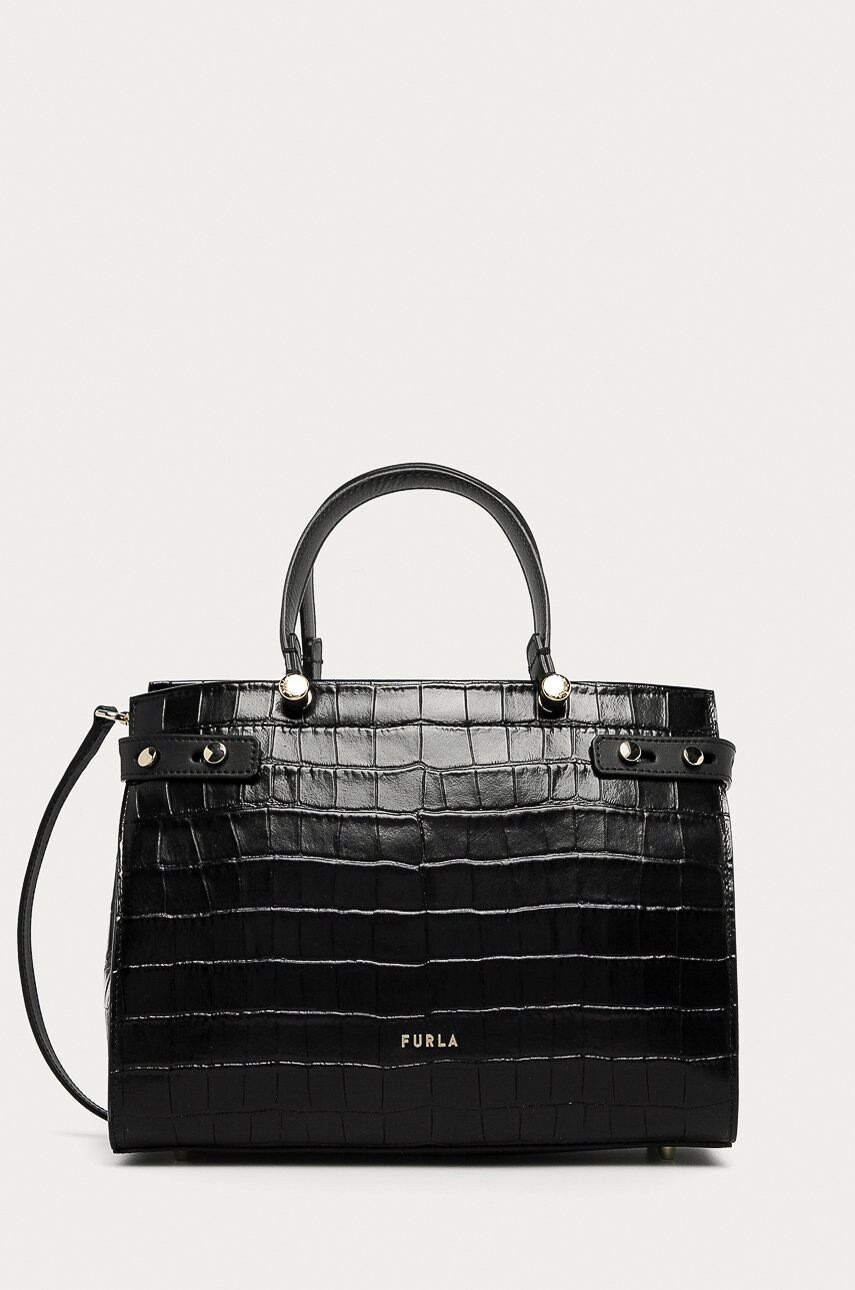 Furla Кожена чанта Lady M - Pepit.bg