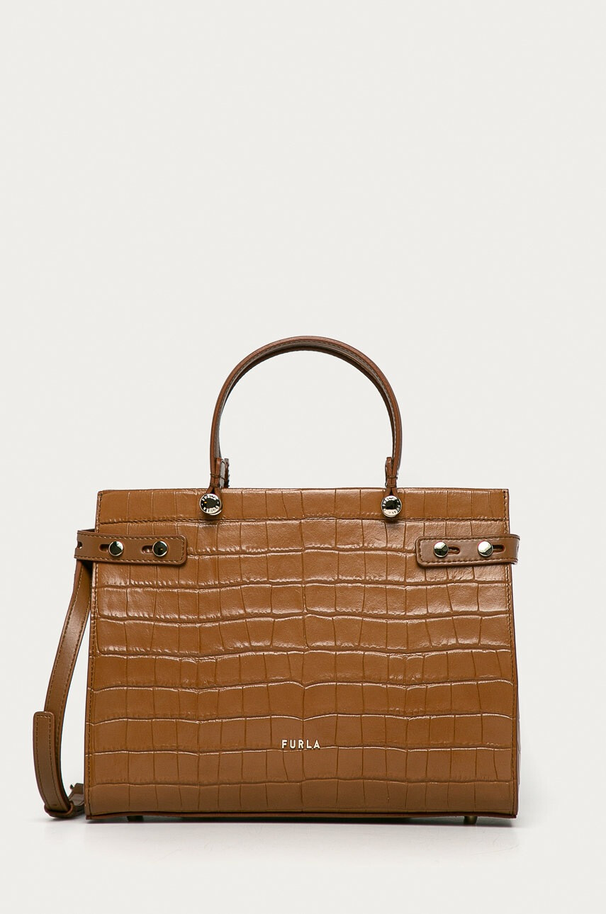 Furla Кожена чанта Lady M - Pepit.bg