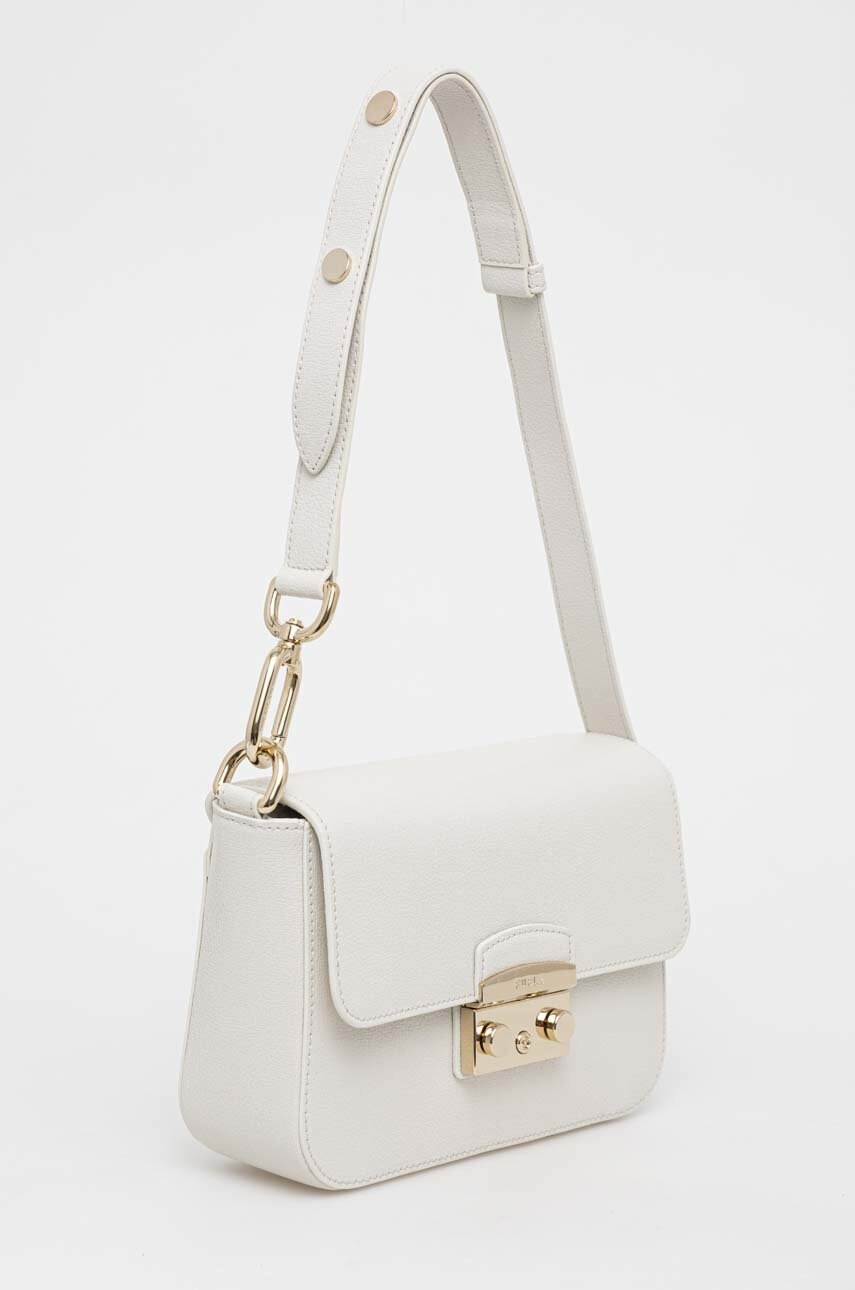 Furla Кожена чанта Metropolis в бяло - Pepit.bg