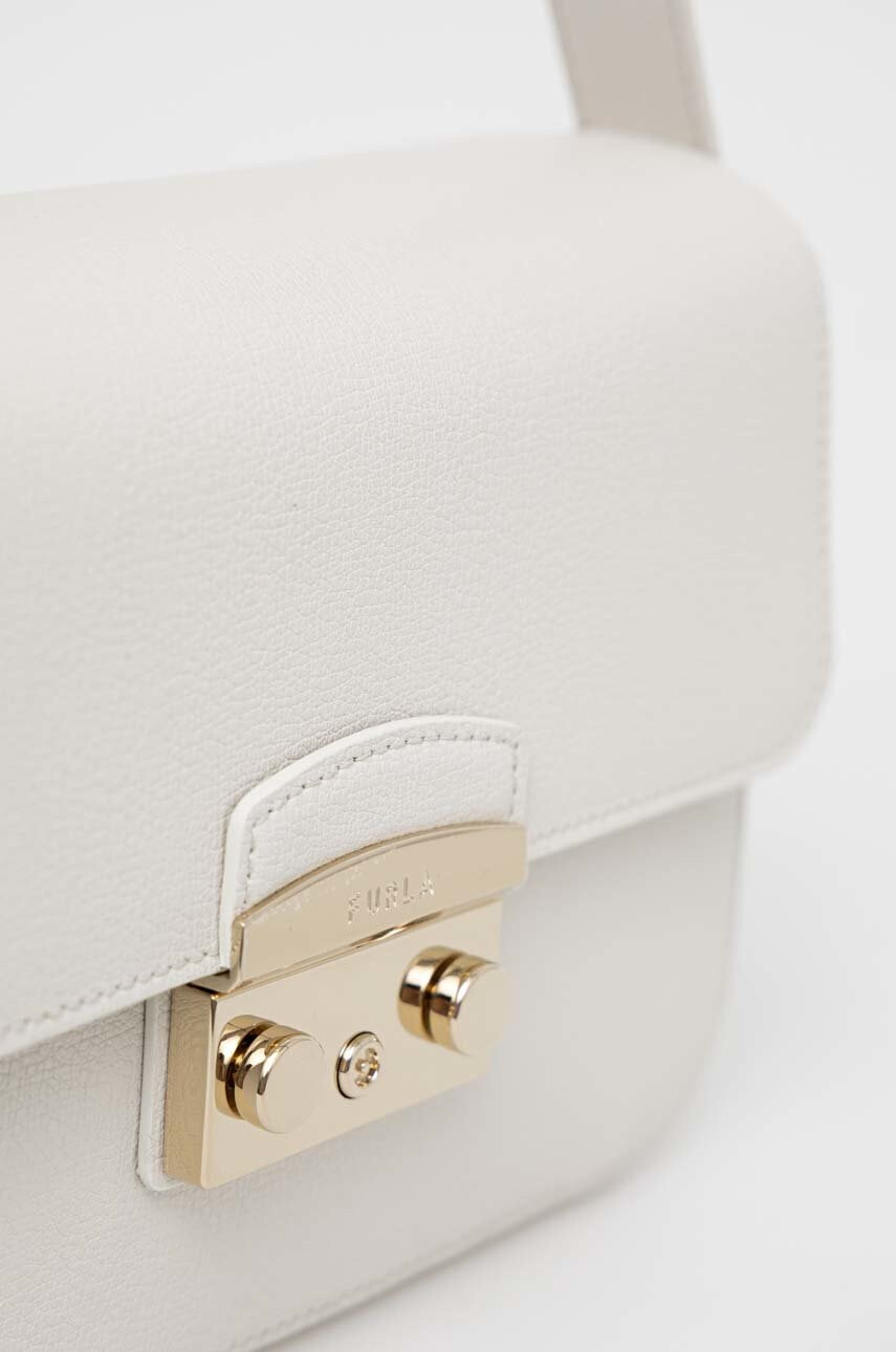 Furla Кожена чанта Metropolis в бяло - Pepit.bg