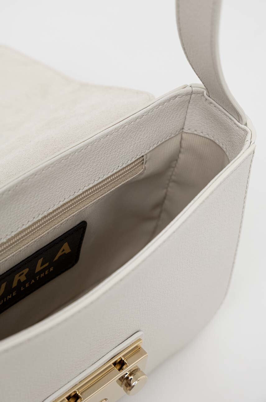 Furla Кожена чанта Metropolis в бяло - Pepit.bg