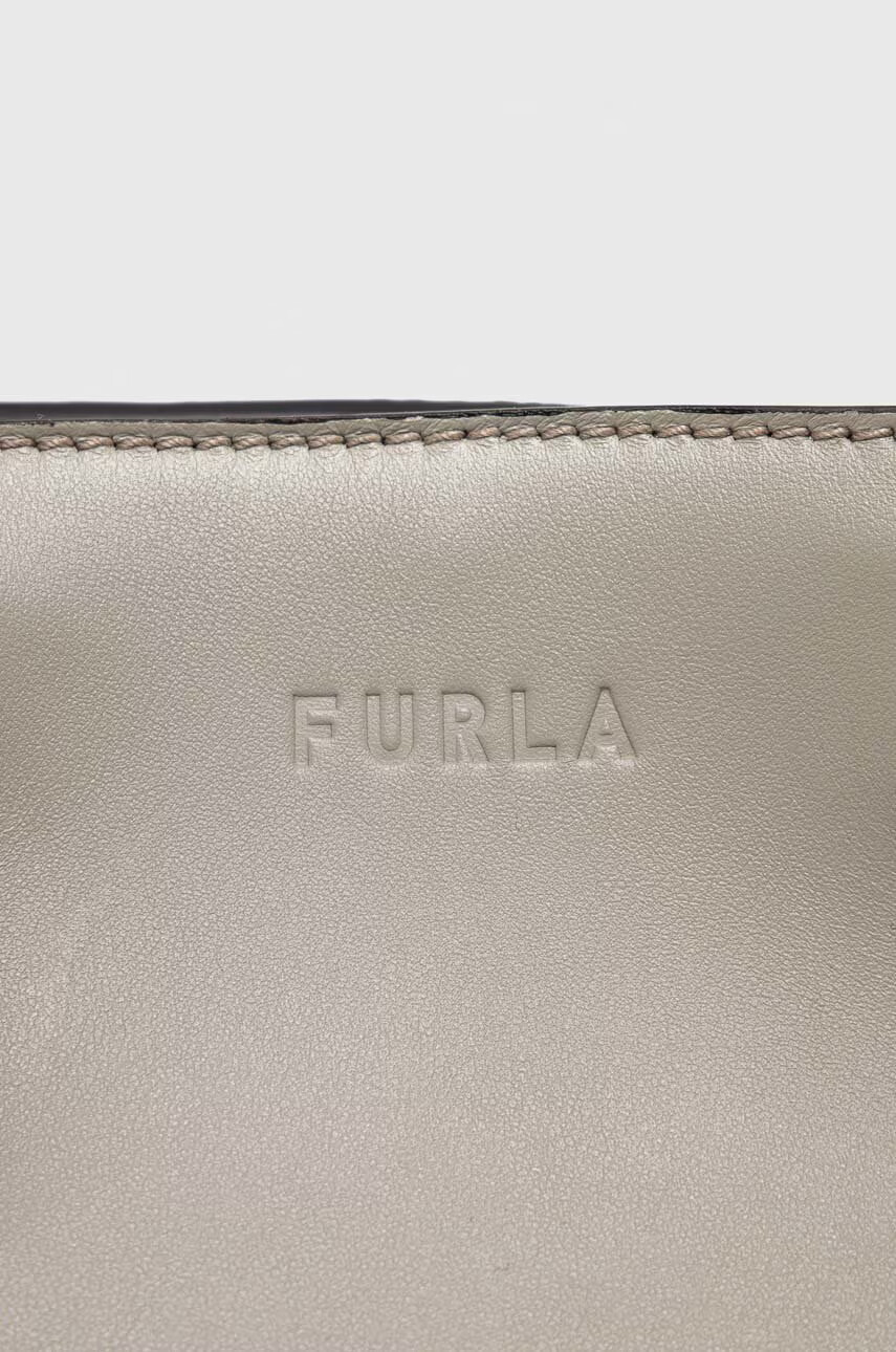 Furla Кожена чанта Miastella в сиво - Pepit.bg