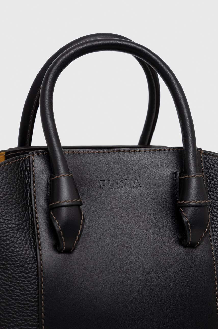 Furla Кожена чанта Miastella в черно - Pepit.bg