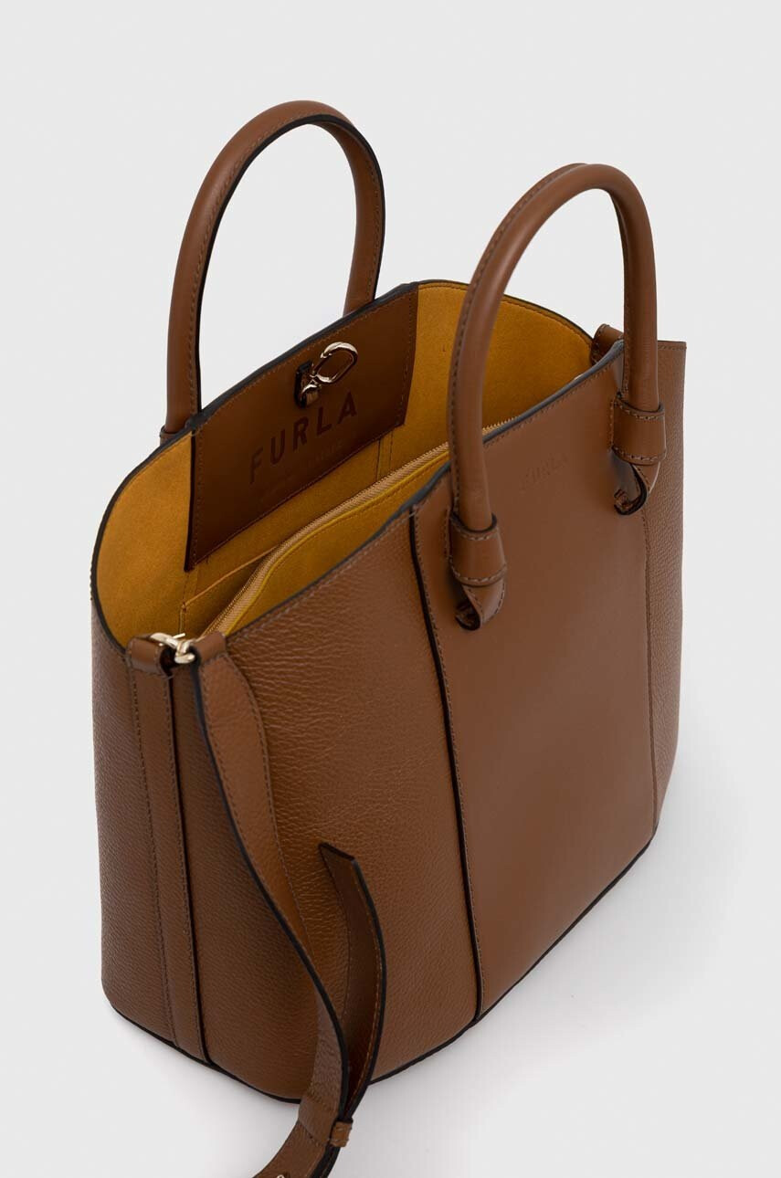 Furla Кожена чанта Miastella в кафяво - Pepit.bg