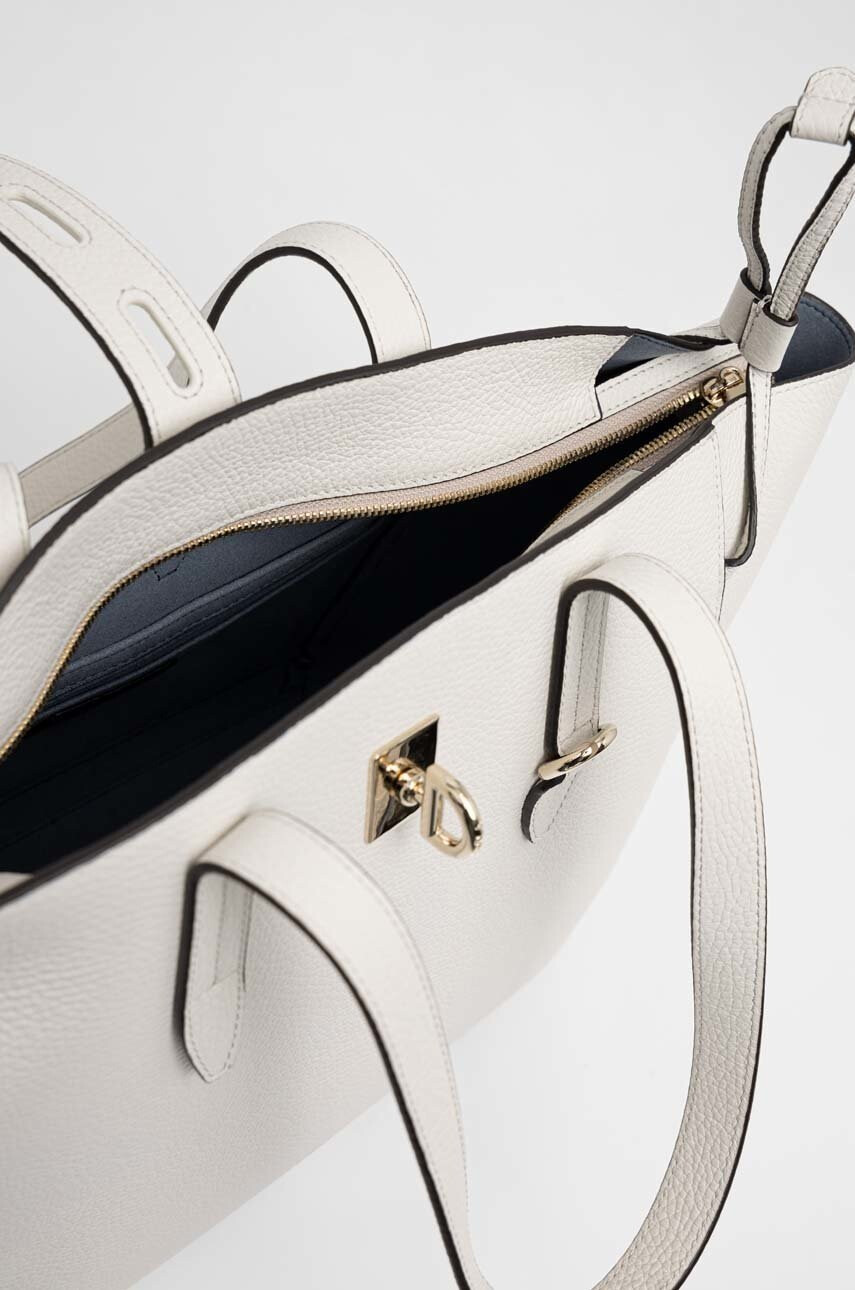 Furla Кожена чанта Net в бяло - Pepit.bg