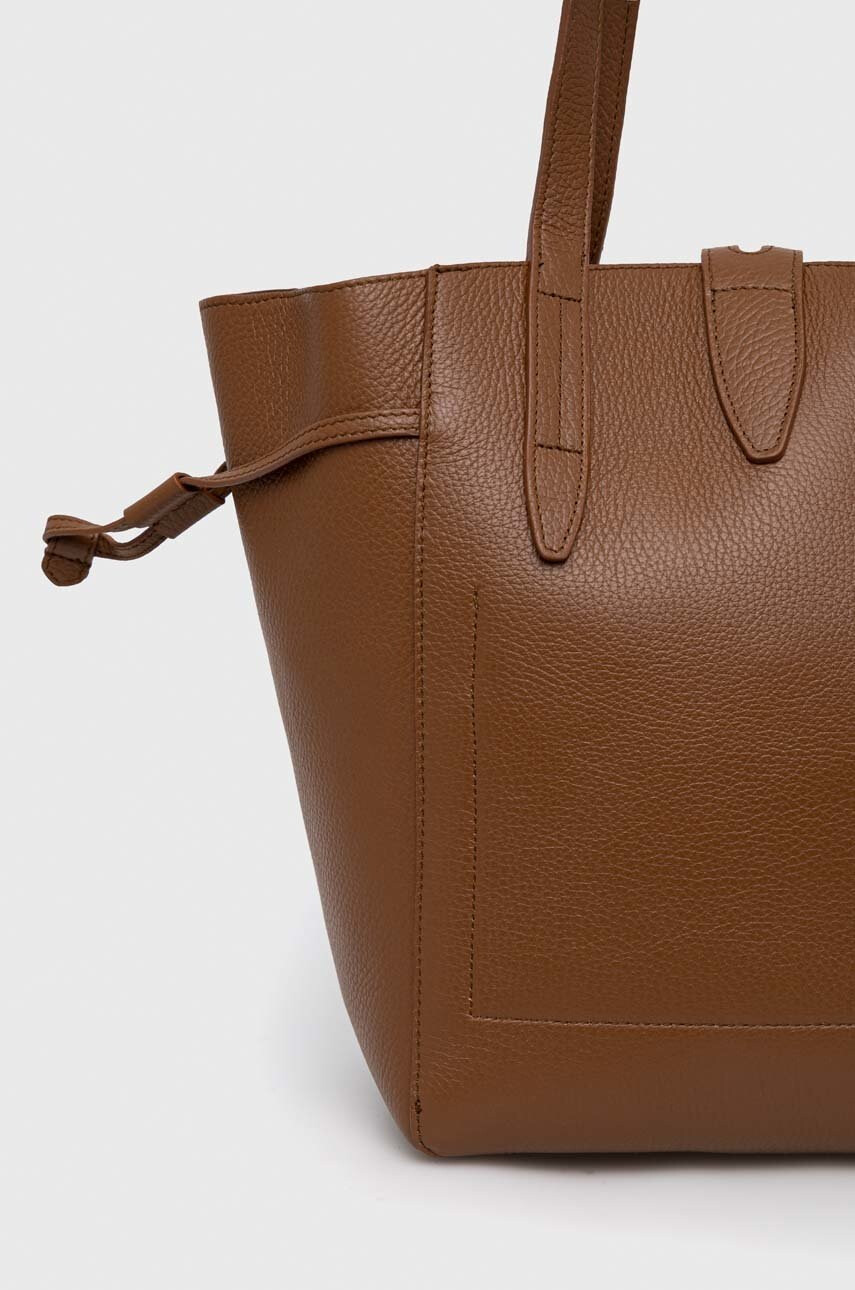 Furla Кожена чанта Net в кафяво - Pepit.bg