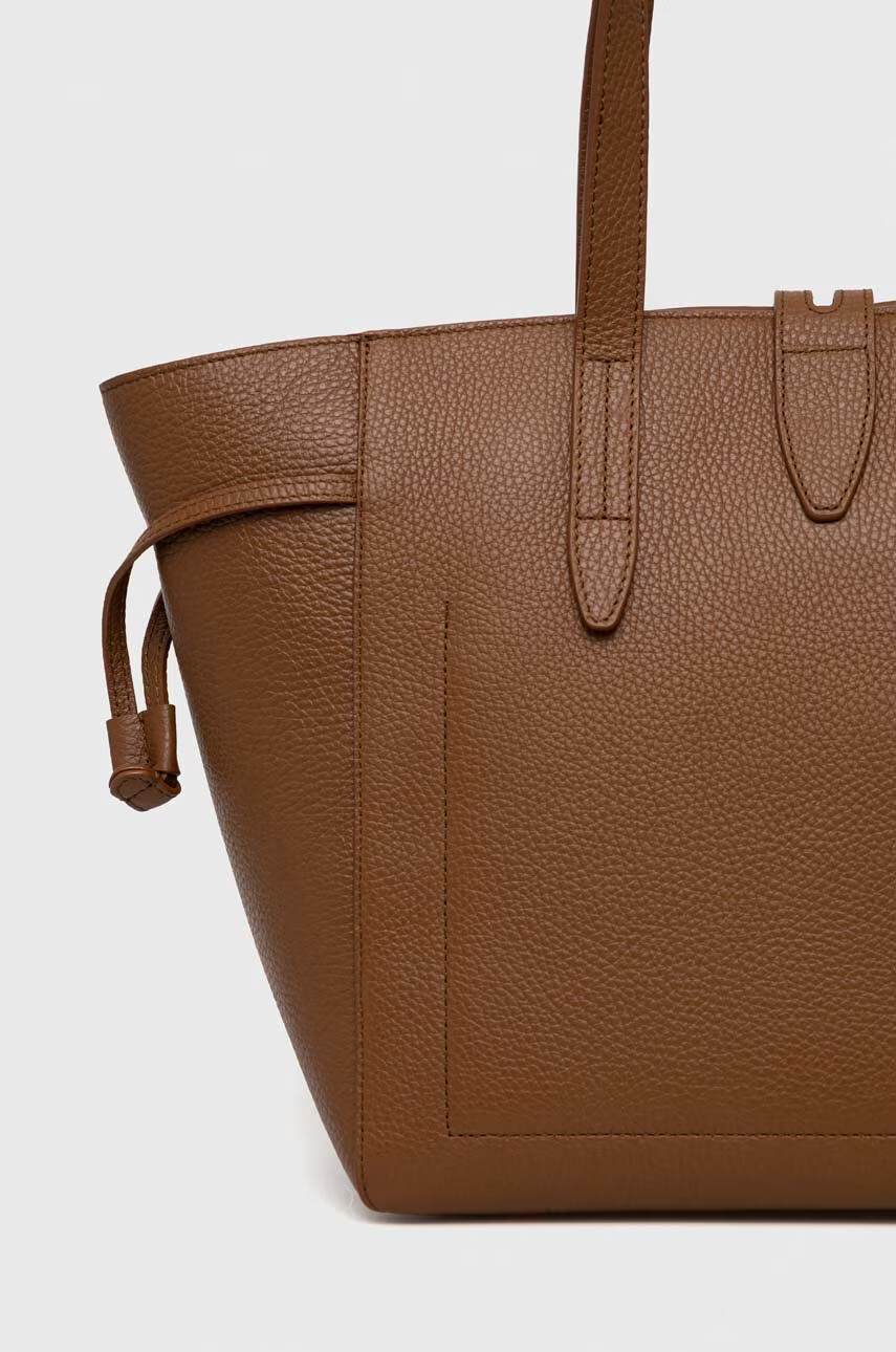 Furla Кожена чанта Net в кафяво - Pepit.bg