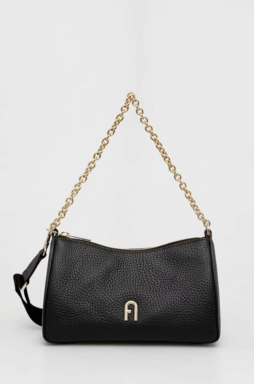 Furla Кожена чанта Primula в черно - Pepit.bg