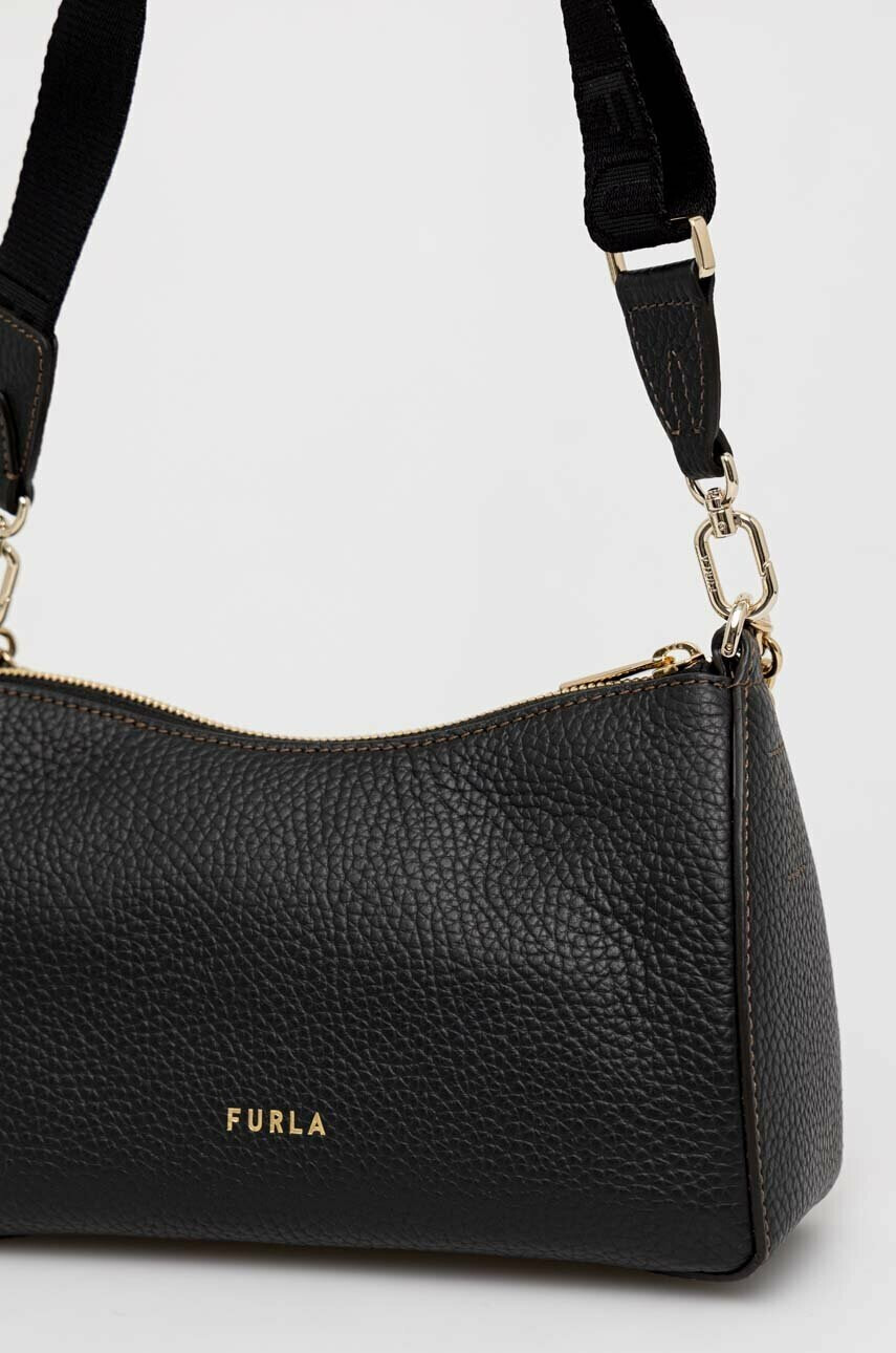 Furla Кожена чанта Primula в черно - Pepit.bg
