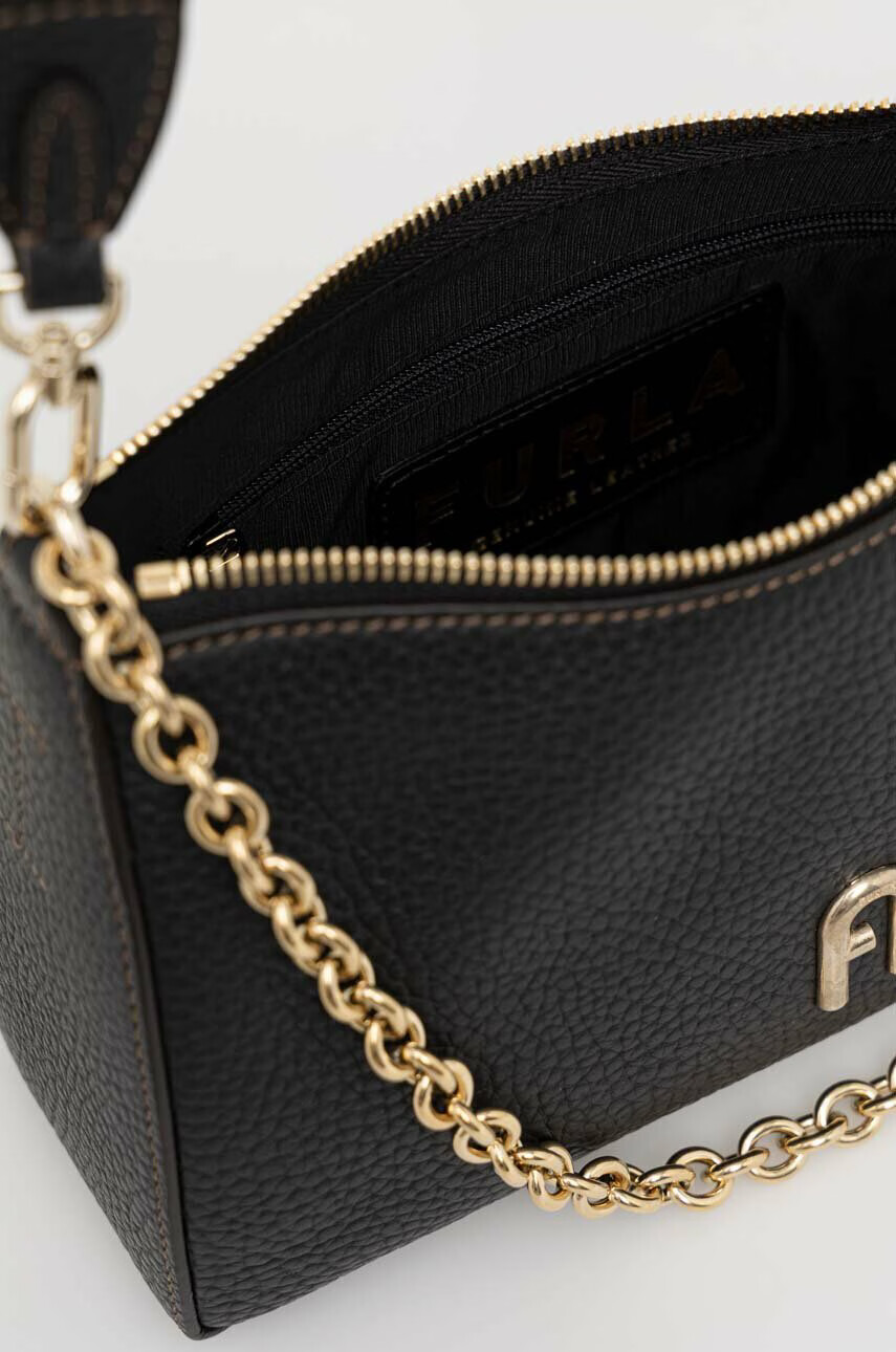 Furla Кожена чанта Primula в черно - Pepit.bg