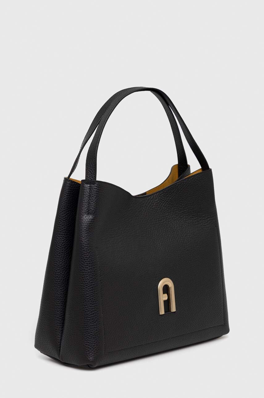 Furla Кожена чанта Primula в черно - Pepit.bg