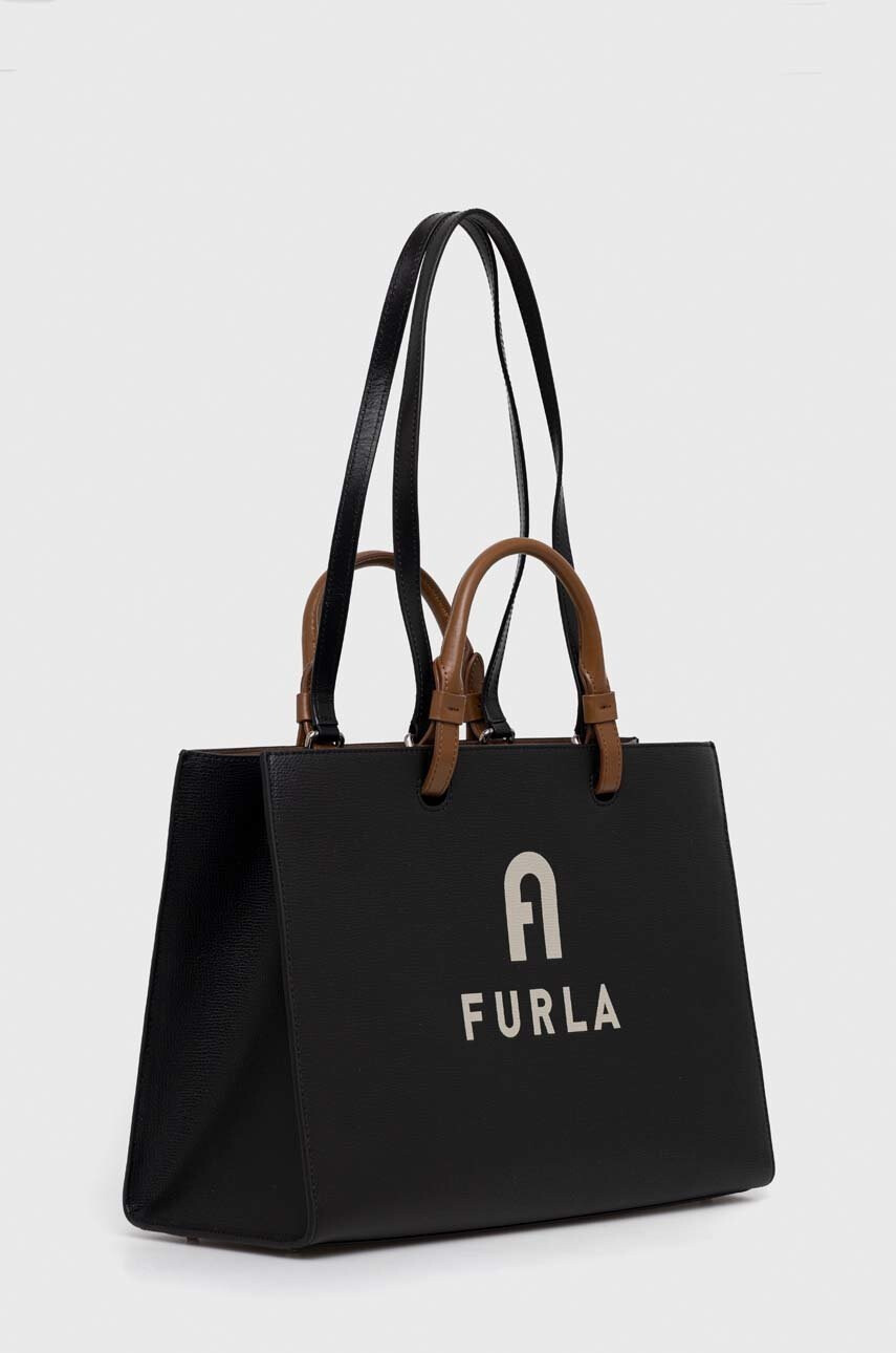 Furla Кожена чанта Varsity - Pepit.bg