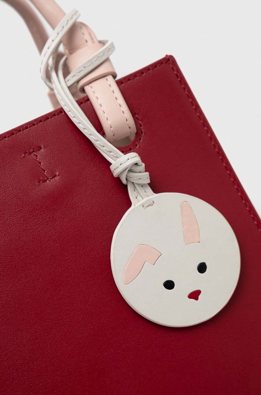 Furla Кожена чанта varsity style в червено - Pepit.bg