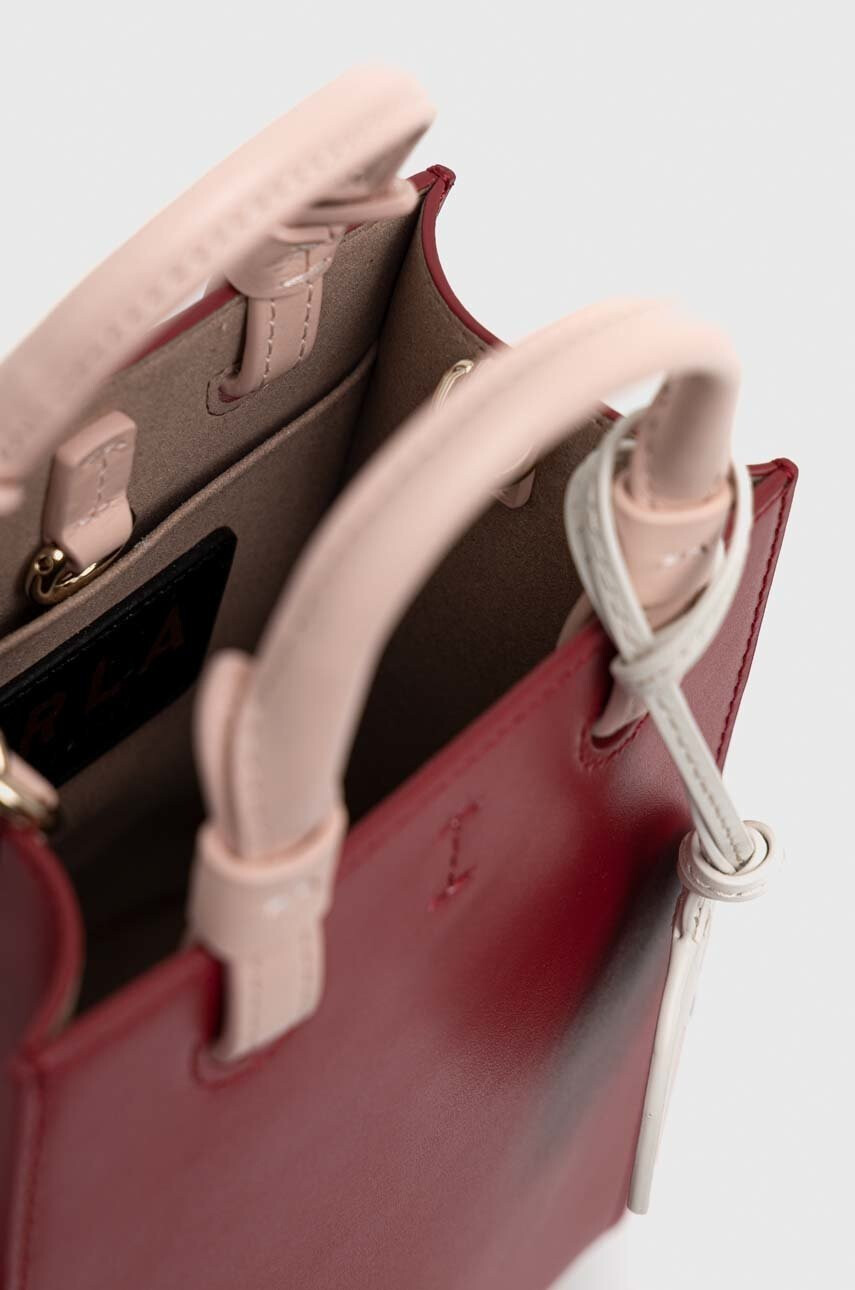Furla Кожена чанта varsity style в червено - Pepit.bg