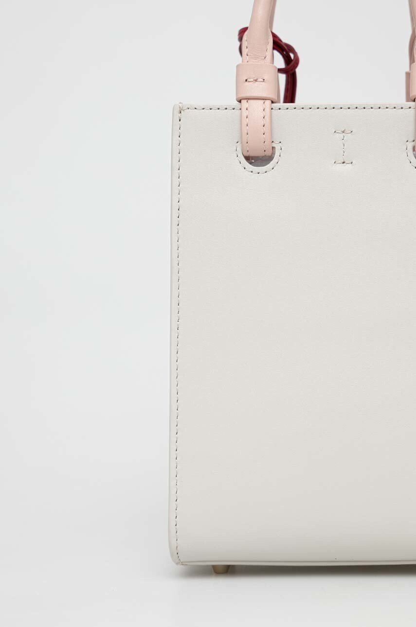 Furla Кожена чанта varsity style в бяло - Pepit.bg