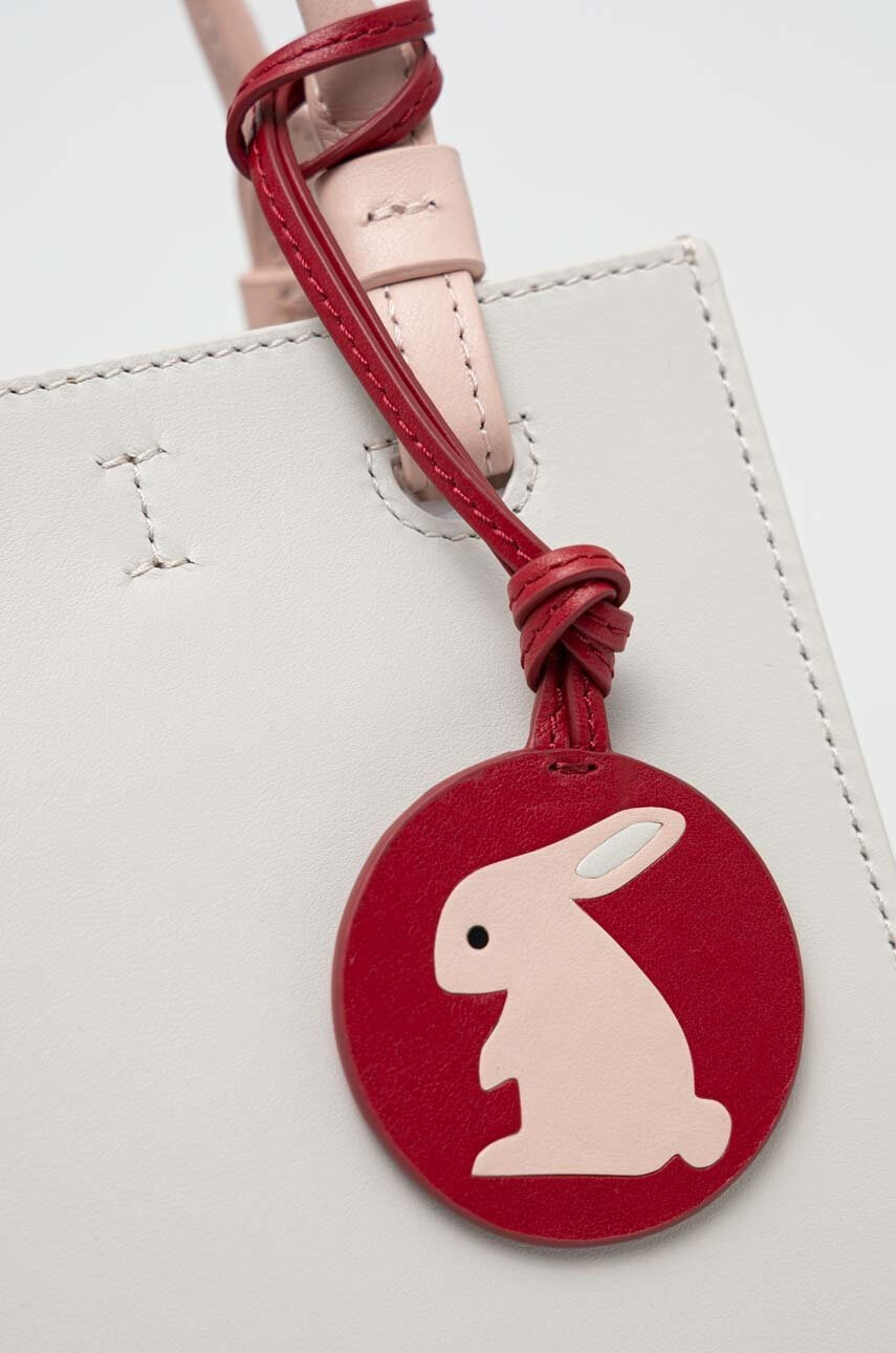 Furla Кожена чанта varsity style в бяло - Pepit.bg