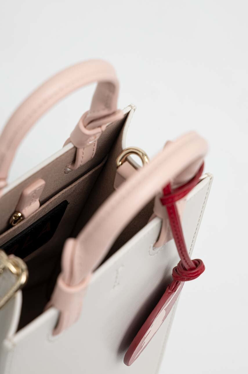 Furla Кожена чанта varsity style в бяло - Pepit.bg