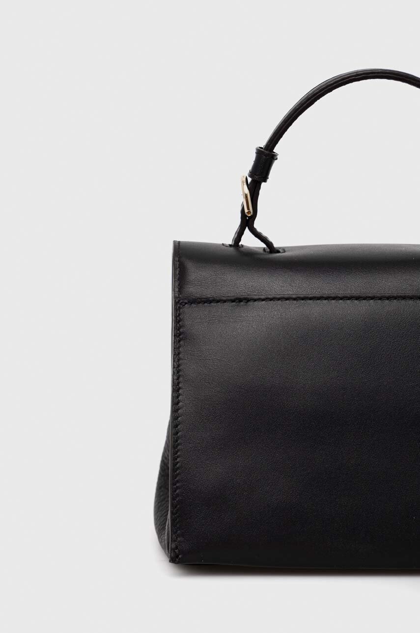 Furla Кожена чанта Vitello в черно - Pepit.bg