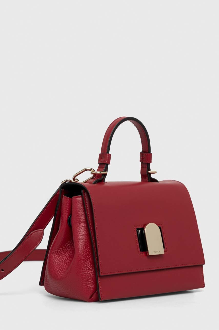 Furla Кожена чанта Vitello в червено - Pepit.bg