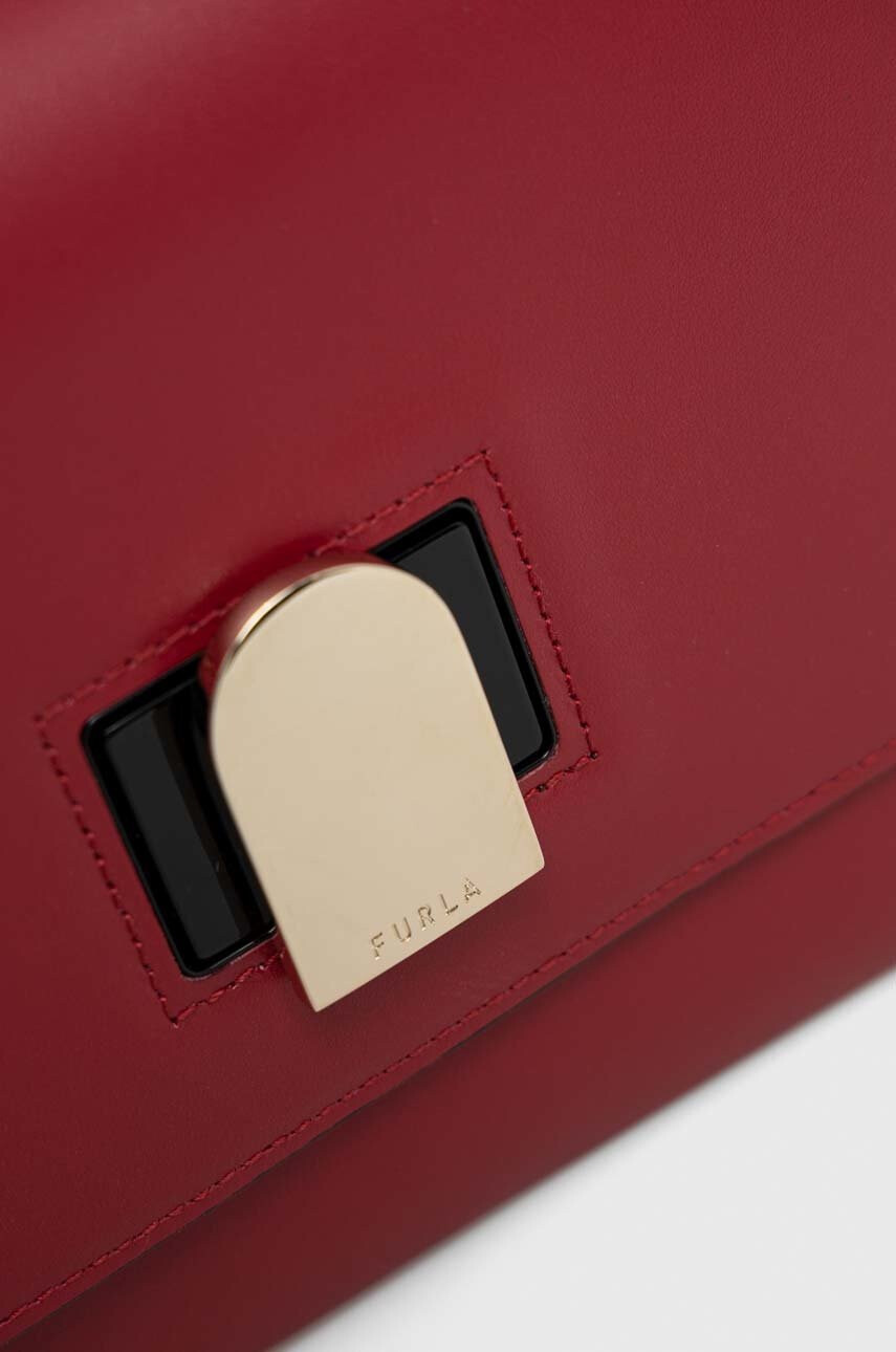 Furla Кожена чанта Vitello в червено - Pepit.bg