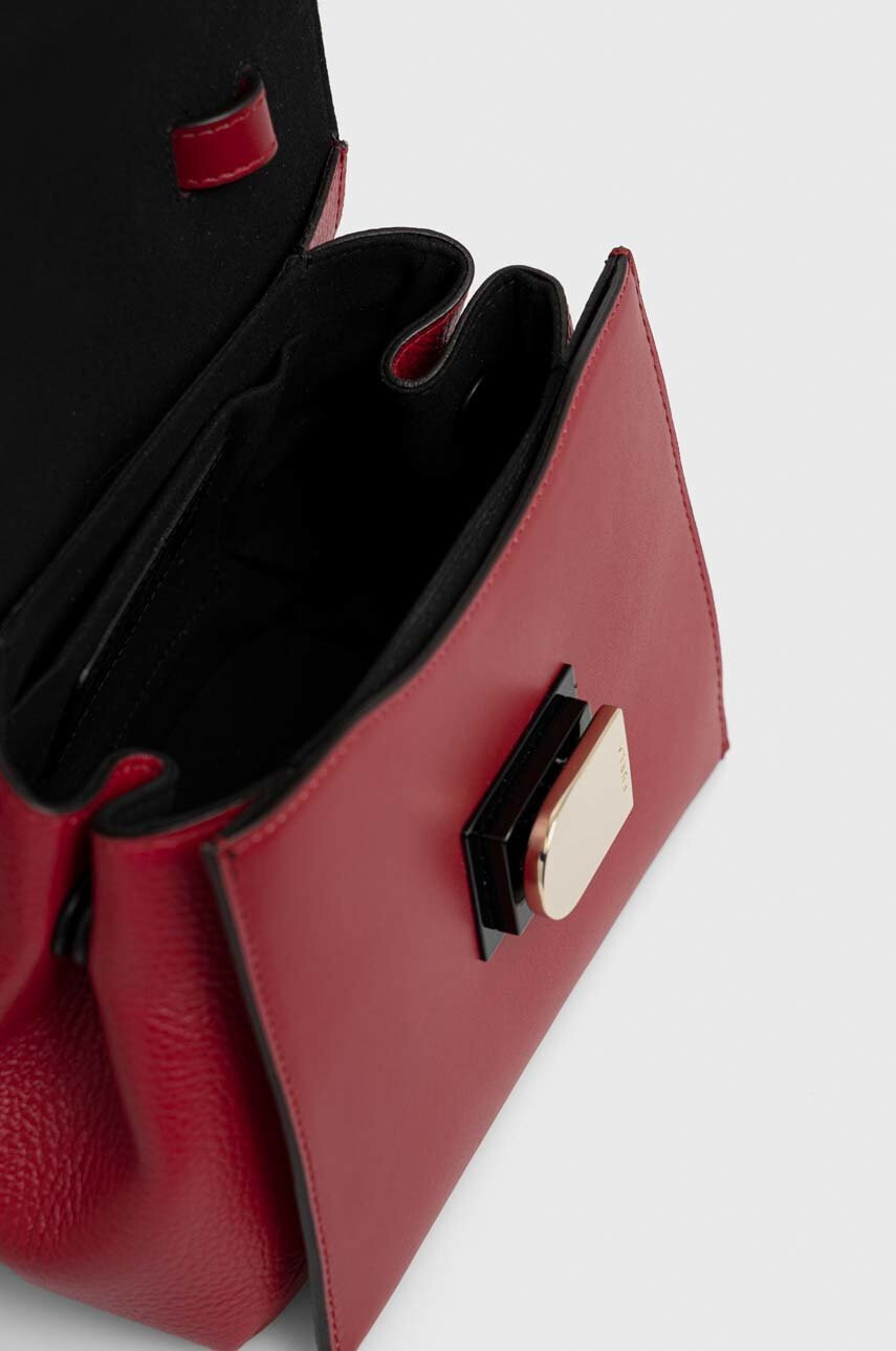 Furla Кожена чанта Vitello в червено - Pepit.bg