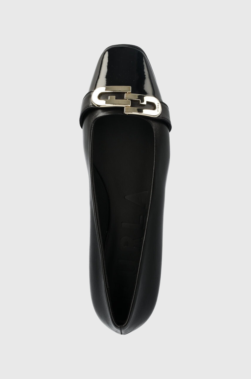 Furla Кожени балеринки Chain в черно YC82FUC VS1000 O6000 - Pepit.bg