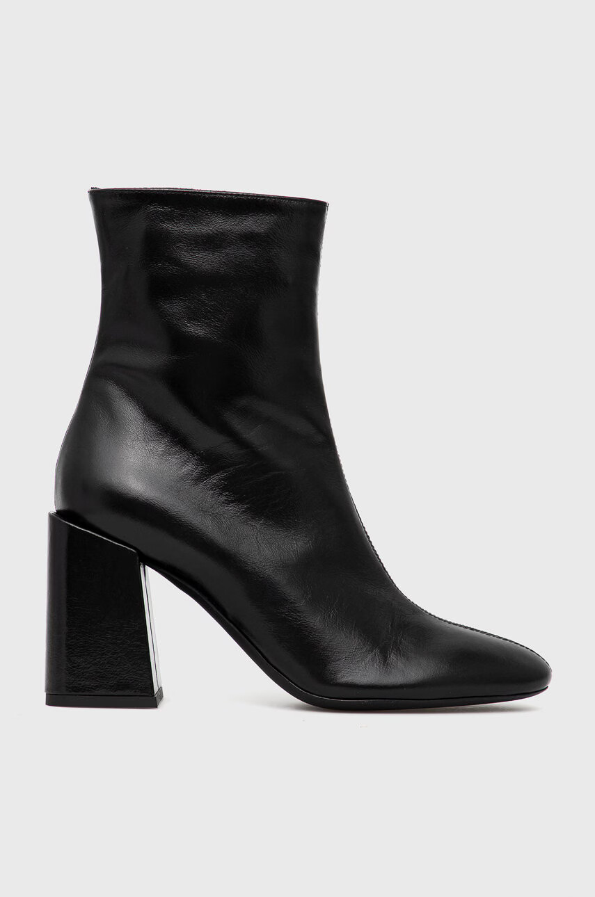 Furla Кожени боти Block Boot в черно с висок ток YD33FBK W36000 O6000 - Pepit.bg