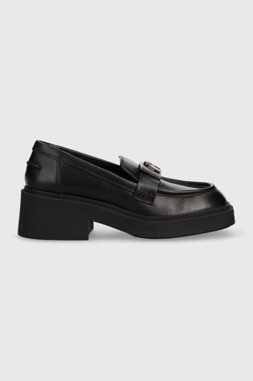 Furla Кожени мокасини College в черно с платформа YF58FCG WU0000 O6000 - Pepit.bg