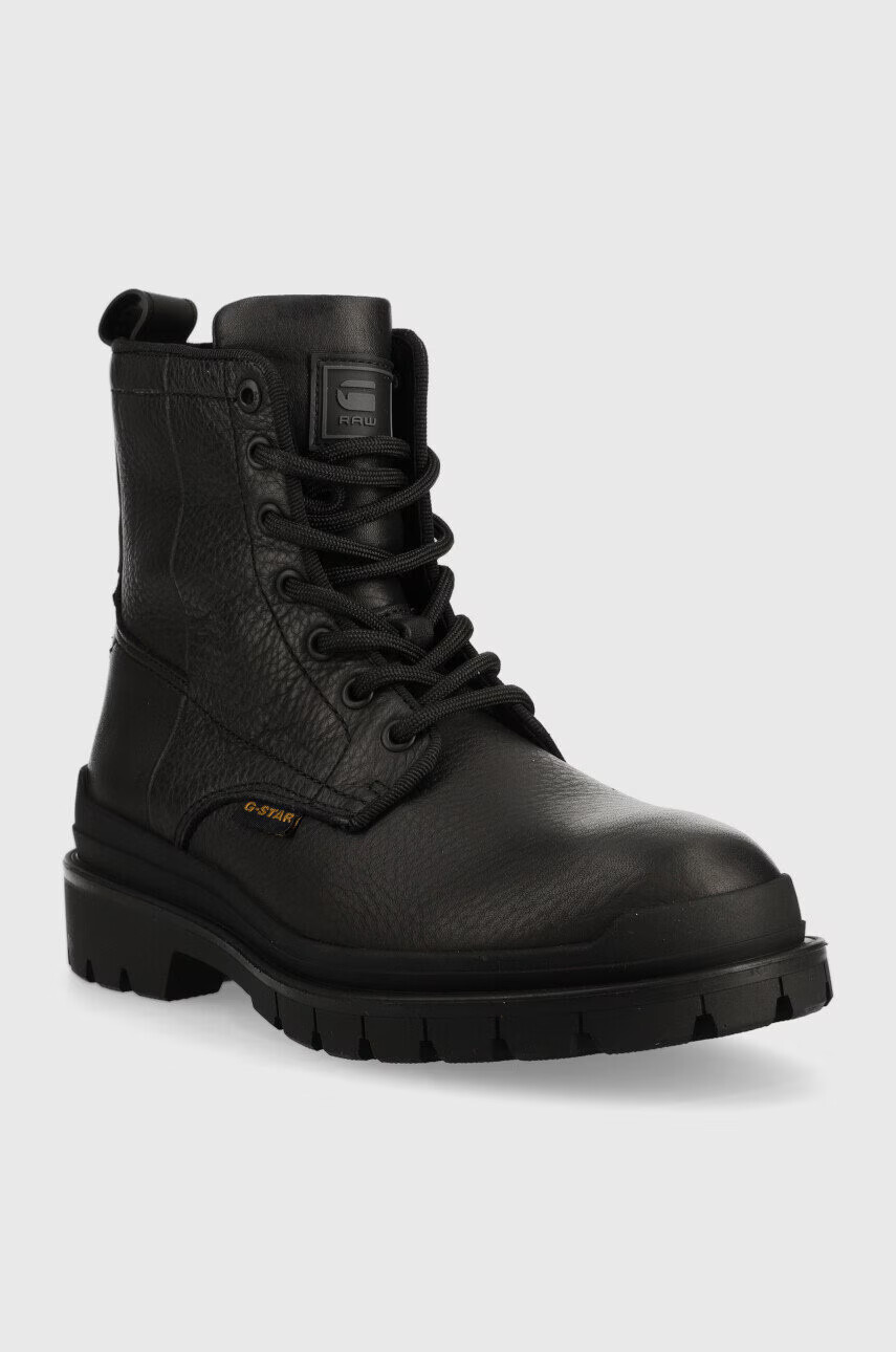 G-Star Raw Кожени боти Blake Hgh в черно с платформа - Pepit.bg