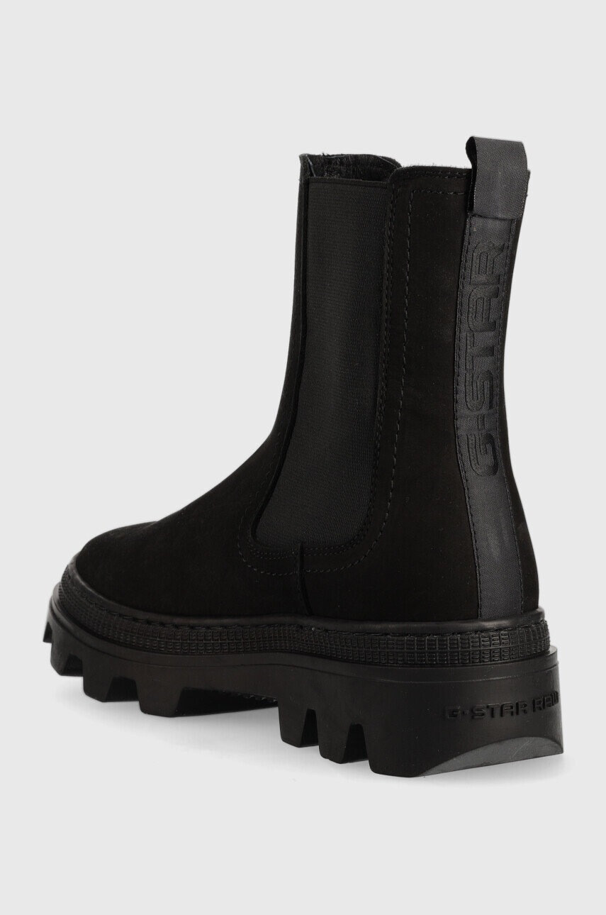 G-Star Raw Кожени боти челси Noxer Chs в черно с платформа - Pepit.bg