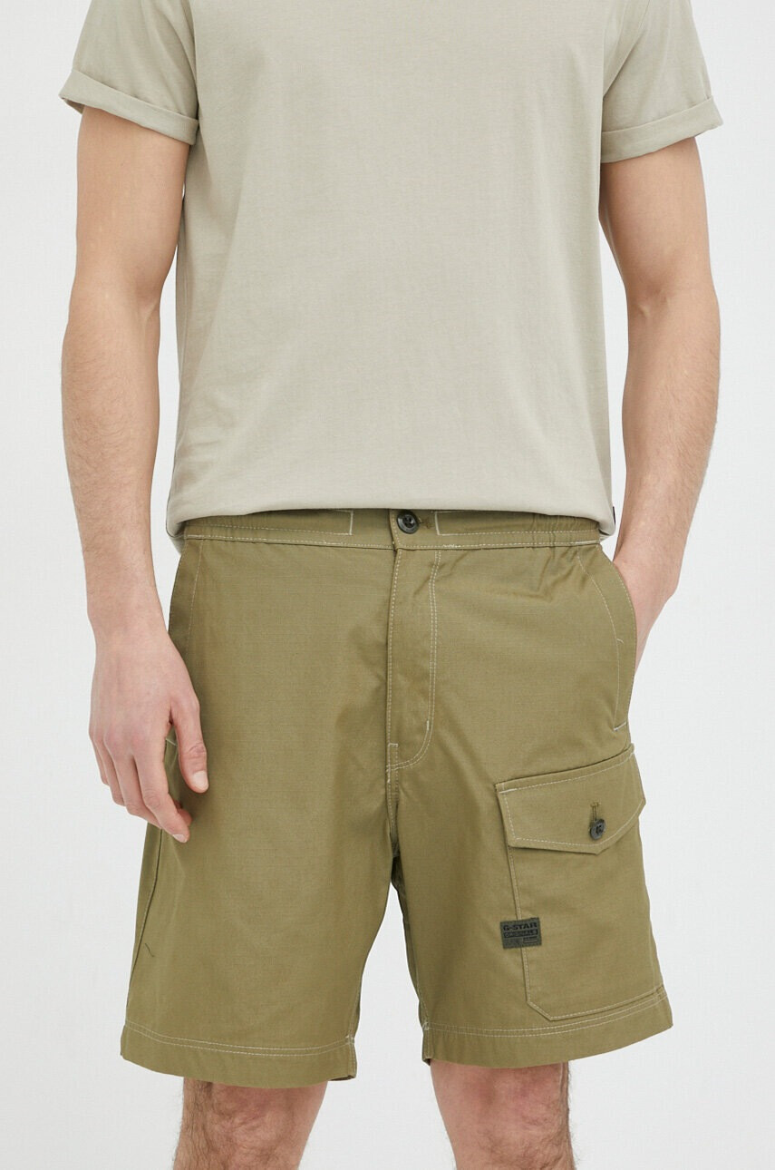 G-Star Raw Памучен къс панталон в черно - Pepit.bg