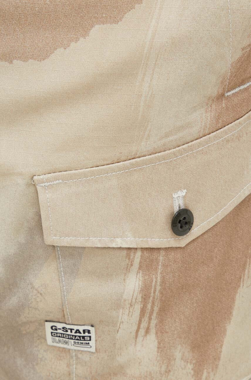 G-Star Raw Памучен къс панталон в кафяво - Pepit.bg