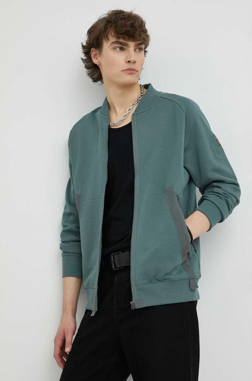 G-Star Raw Памучен суичър в сиво с принт - Pepit.bg