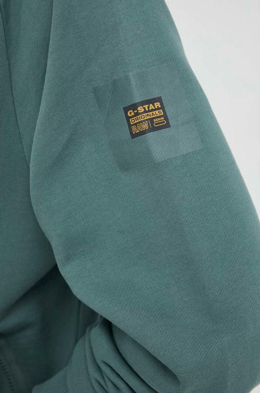 G-Star Raw Памучен суичър в сиво с принт - Pepit.bg