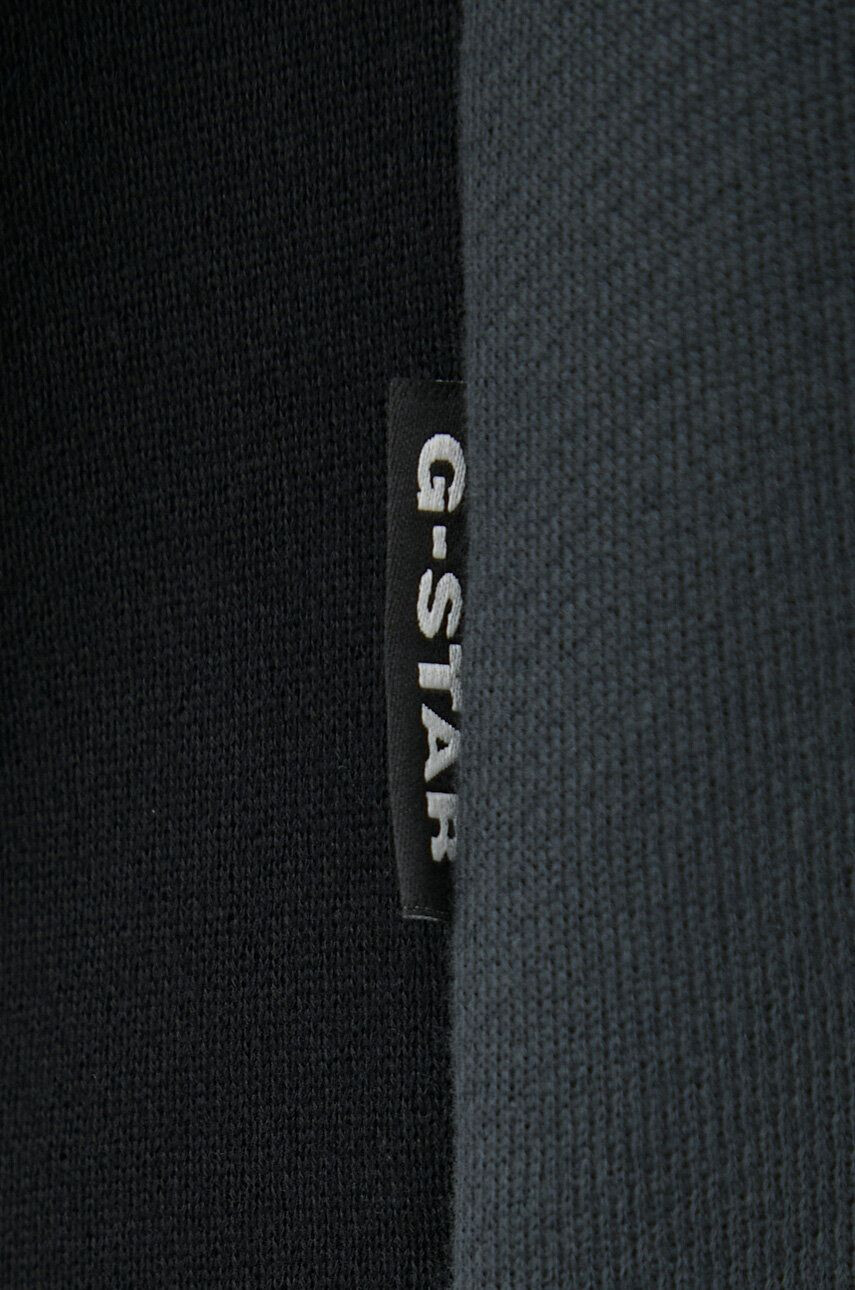 G-Star Raw Памучен суичър в черно с изчистен дизайн - Pepit.bg